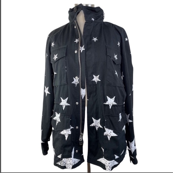 BLACK SCALE Star Print Utility Jacket size M - Picture 11 of 11